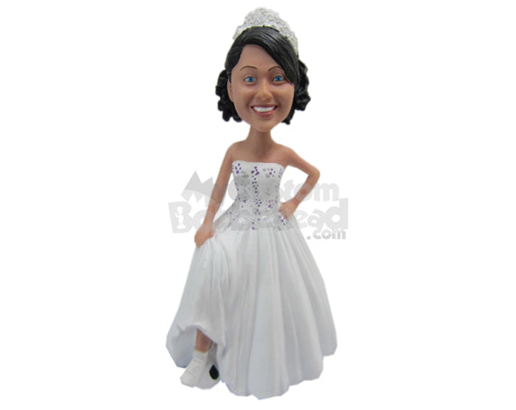 Custom Bobblehead Stylish Bride Wearing Lovely Wedding Gown - Wedding & Couples Brides Personalized Bobblehead & Cake Topper Custom Bobblehead Stylish Bride Wearing Lovely Wedding Gown - Wedding & Couples Brides Personalized Bobblehead & Cake Topper